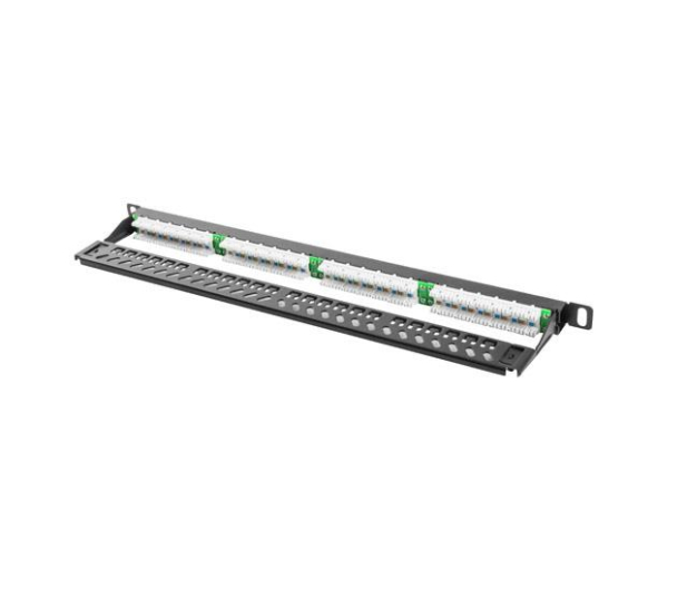 LANBERG Patch Panel 24 Port 0.5U Kat.5E czarny PPU5-0024-B - 457232 - zdjęcie 5